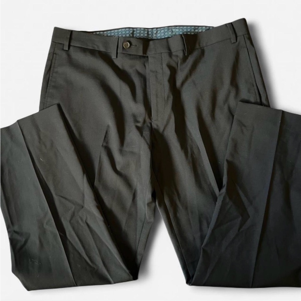 Ralph Lauren Men’s Classic Black Dress Pants with High Performance Wool